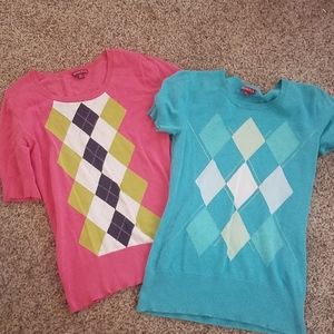 Lot of 2 XS merona shirts argyle